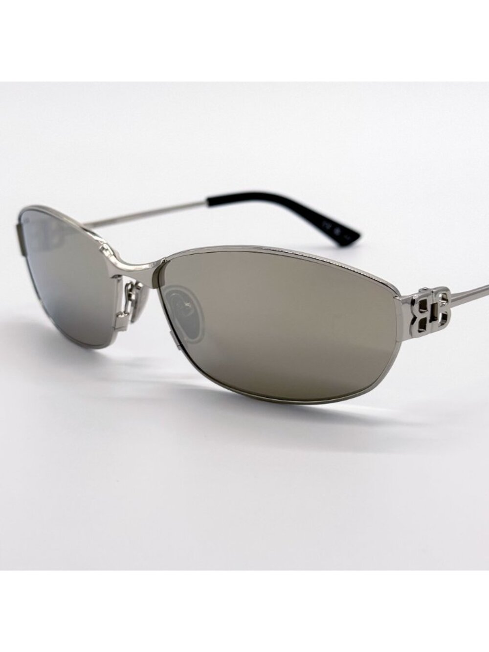 NEW BALENCIAGA BB0336S 006 SUNGLASSES SILVER WOMEN EYEWEAR BALENCIAGA - Picture 4 of 11